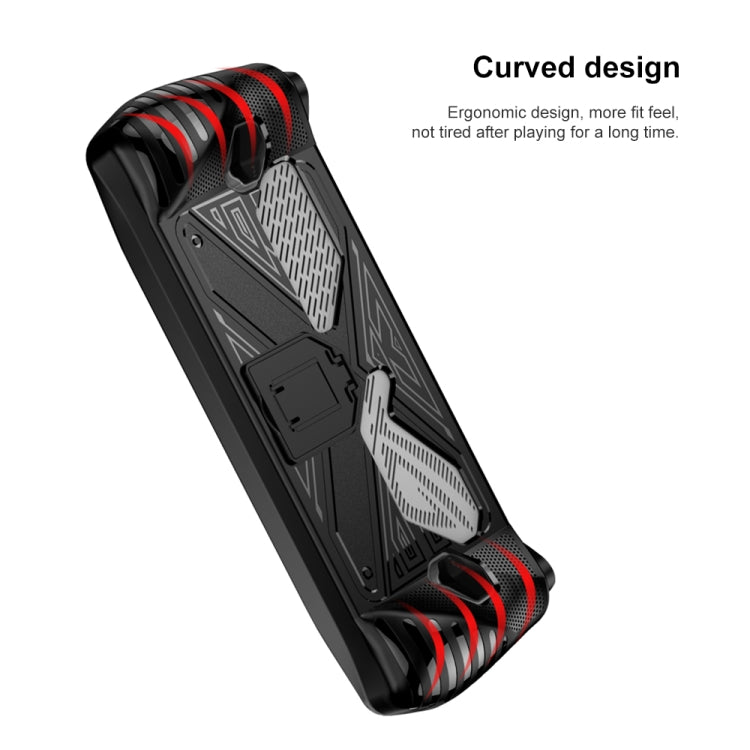 For Asus ROG Ally Game Console TPU Soft Cover With Holder Bracket(Black) - Accessories by PMC TechLife | Online Shopping South Africa | PMC TechLife