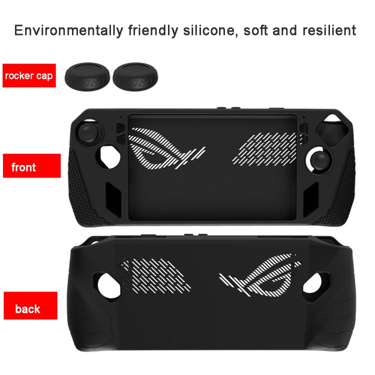 For ASUS Rog Ally Gaming Console Multicolor Silicone Case With 2 Button Caps(Black) - Accessories by PMC TechLife | Online Shopping South Africa | PMC TechLife