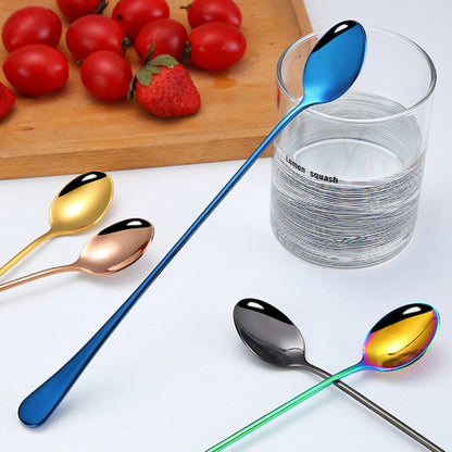 304 Stainless Steel Long Handle Thickened Pointed Spoon Coffee Ice Drink Mixing Spoon, Color: Titanium Gold - Cutlery Sets by PMC Jewellery | Online Shopping South Africa | PMC Jewellery | Buy Now Pay Later Mobicred