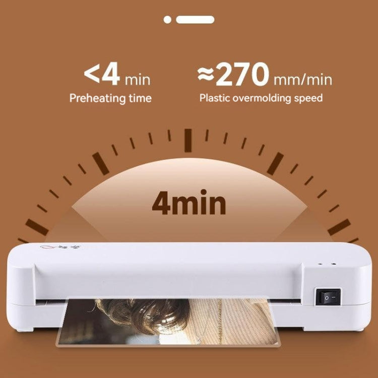 A4 Hot Cold Laminator Machine Photo Documents Hot Lamination 220V EU Plug - Photo Film Covering Machine by PMC Jewellery | Online Shopping South Africa | PMC Jewellery