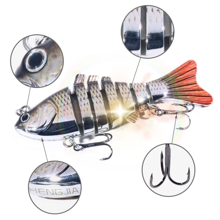 HENGJIA 10cm 24g Bionic Multi-Section Fish Bait Plastic Electroplating Fake Bait(5) - Fishing Lures by HENGJIA | Online Shopping South Africa | PMC TechLife | Buy Now Pay Later Mobicred