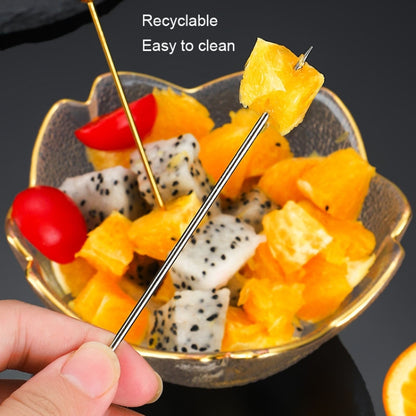 304 Stainless Steel Fruit Needle Dim Sum Decorative Small Sticks, Color: Colorful - Gadgets by PMC Jewellery | Online Shopping South Africa | PMC Jewellery