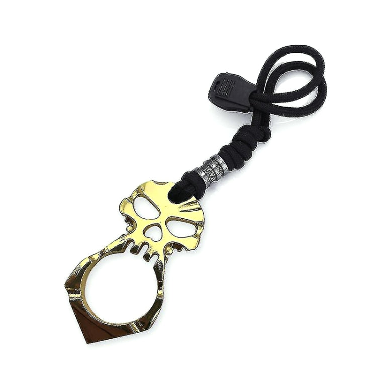 Rose Thorn Single Finger Buckle Self-defense Broken Window Keychain(Gold) - Key Rings by PMC Jewellery | Online Shopping South Africa | PMC Jewellery