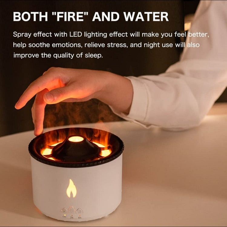 Volcanic Essential Oil Aroma Diffuser Ultrasonic Air Humidifier, Model: Monochrome(UK Plug) - free shipping - PMC TechLife - Order now!