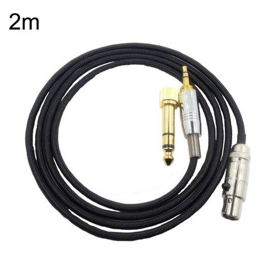 2m For K240 / K141 / K271 / K702 / Q701 / K712 Headphone Cable Mini Cartoon Head Upgrade Line(Black) - Headset Accessories by PMC Jewellery | Online Shopping South Africa | PMC Jewellery | Buy Now Pay Later Mobicred