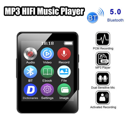 MP3 Music Player Bluetooth 5.0 Ebook Recorder MP4 Walkman 64GB(Black) - MP3 Player by PMC Jewellery | Online Shopping South Africa | PMC Jewellery | Buy Now Pay Later Mobicred