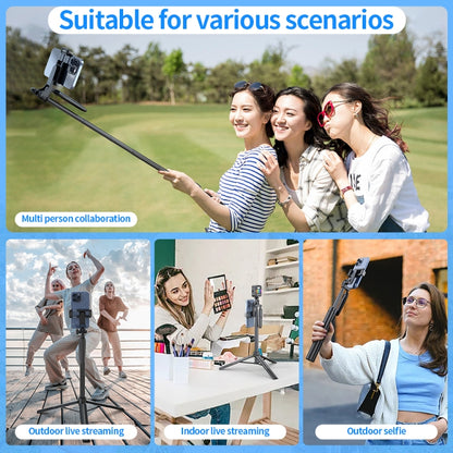 Pixel ST2 1.6m Anti Shake Selfie Stick Head Tripod Handheld Portable Folding Remote Control Outdoor Photo Stands(With Bluetooth Remote Control) - Selfie Sticks by Pixel | Online Shopping South Africa | PMC Jewellery | Buy Now Pay Later Mobicred