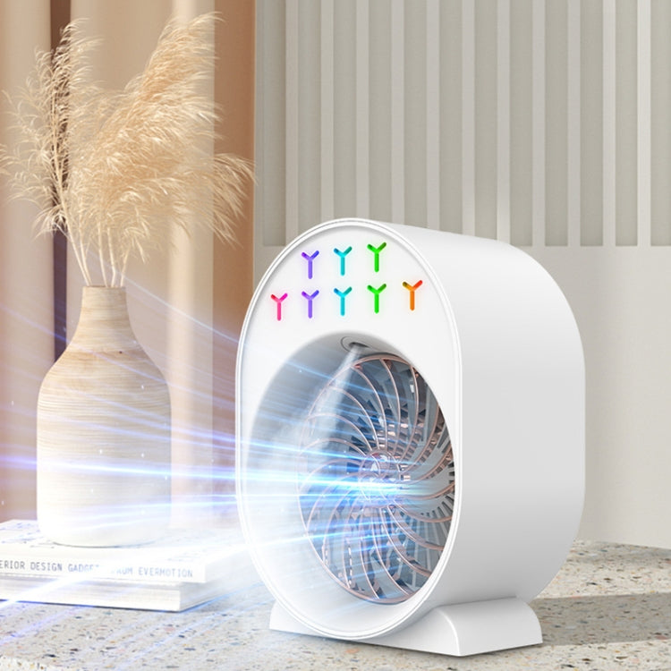 USB Spray Humidification Air Conditioning Fan Small Portable Desktop Air Cooler, Style: Plug-in (White) - Electric Fans by PMC TechLife | Online Shopping South Africa | PMC TechLife | Buy Now Pay Later Mobicred