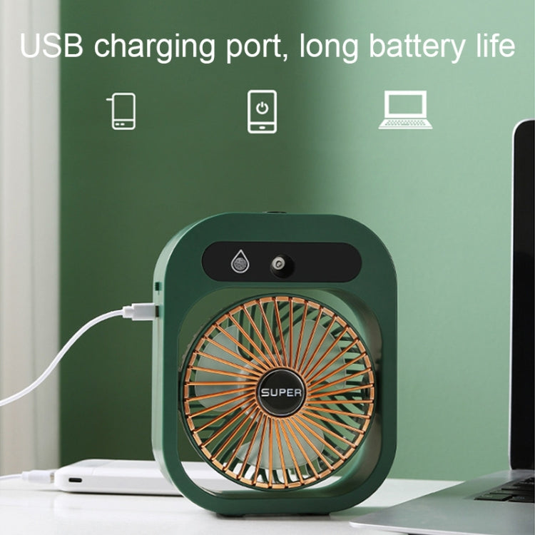 USB Charging Humidification Air Conditioner Fan Nano Spray Desktop Portable Cooling Fan(Green) - Electric Fans by PMC TechLife | Online Shopping South Africa | PMC TechLife | Buy Now Pay Later Mobicred