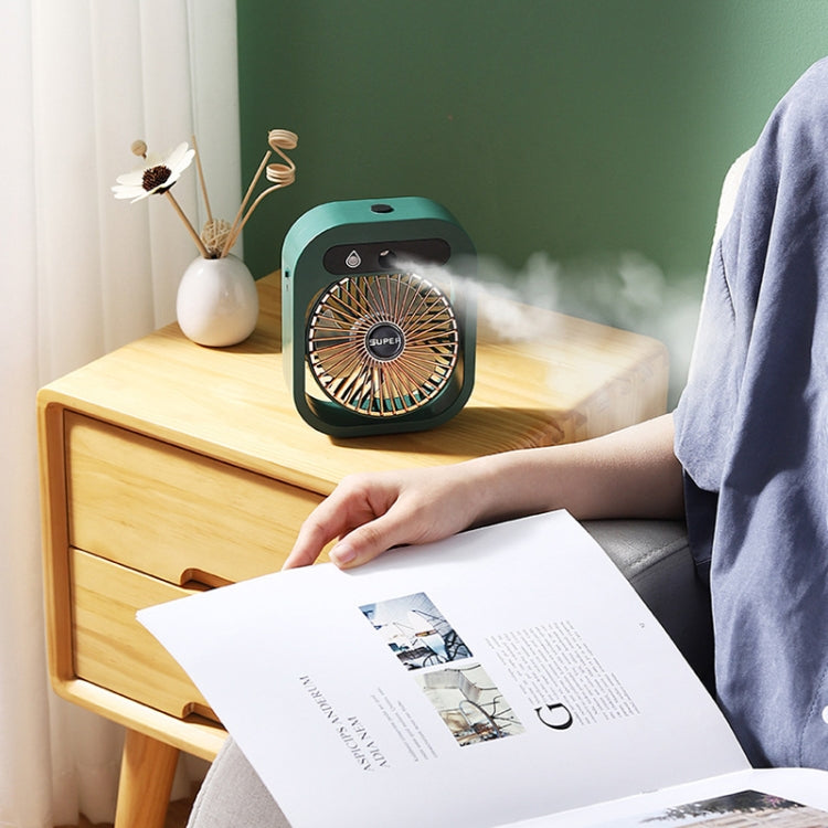 USB Charging Humidification Air Conditioner Fan Nano Spray Desktop Portable Cooling Fan(Green) - Electric Fans by PMC TechLife | Online Shopping South Africa | PMC TechLife | Buy Now Pay Later Mobicred