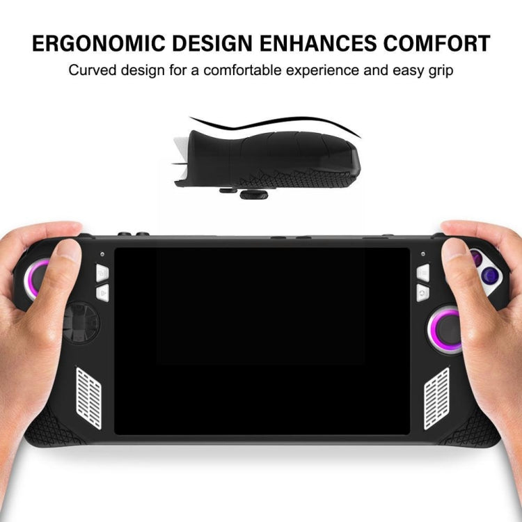 For ASUS ROG Ally Handheld Game Console Silicone Drop-proof Protective Case All-inclusive Case(Black) - Cases by PMC TechLife | Online Shopping South Africa | PMC TechLife | Buy Now Pay Later Mobicred