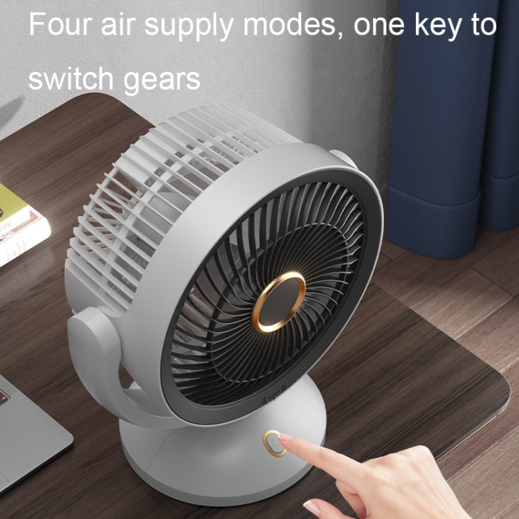 Desktop Air Circulation Upright Night Light Fan Household Rotatable Turbo Fan, Style: Charging Model - Electric Fans by PMC TechLife | Online Shopping South Africa | PMC TechLife | Buy Now Pay Later Mobicred