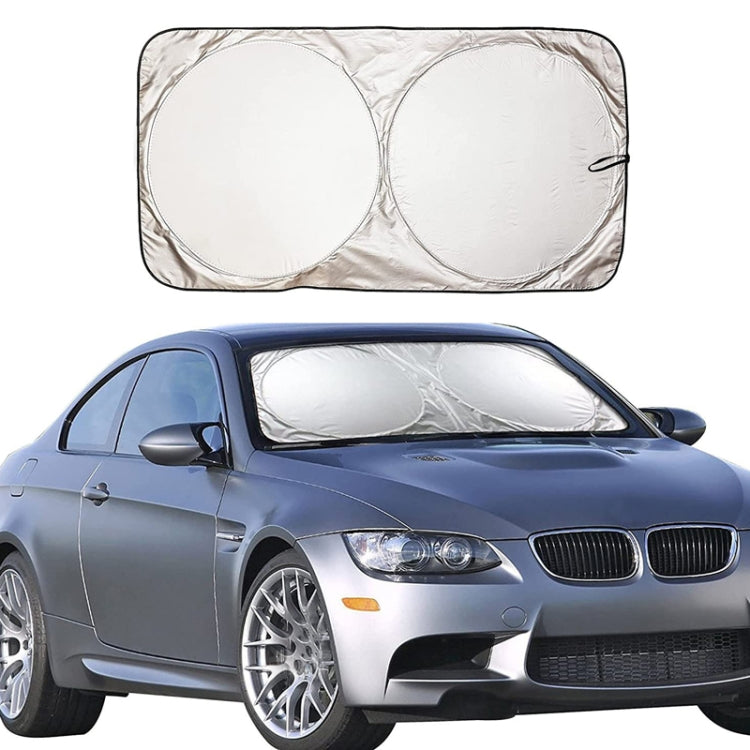 150x85cm Car Double Circle Sun Visor Heat Insulation Sun Protection Sun Block - Window Foils & Solar Protection by PMC Jewellery | Online Shopping South Africa | PMC Jewellery