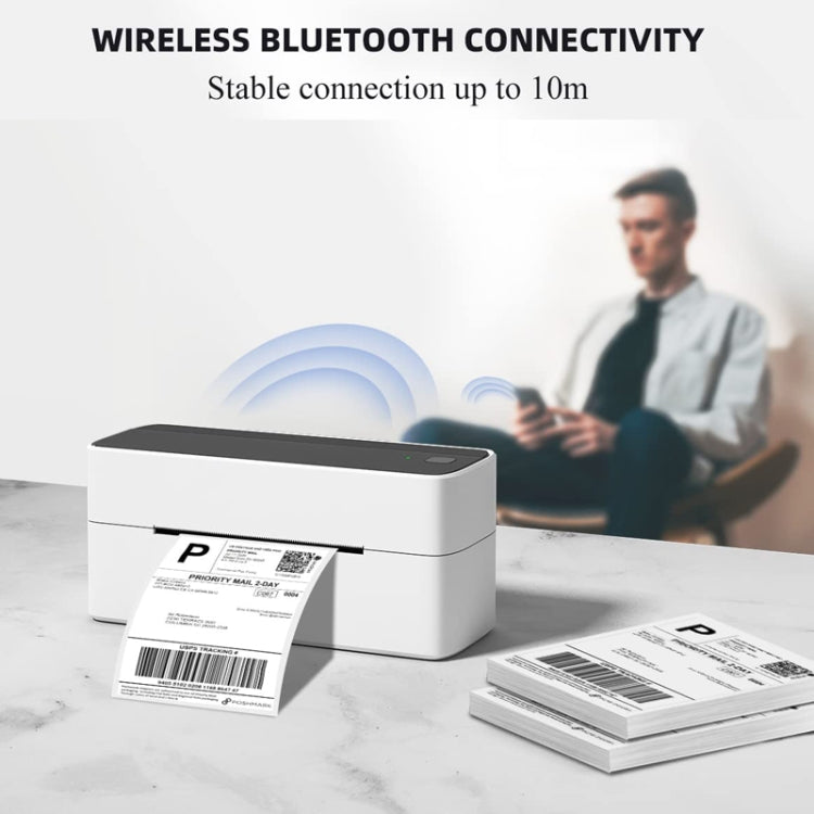 Phomemo PM241-BT Bluetooth Address Label Printer Thermal Shipping Package Label Maker, Size: EU(Silver) - free shipping - PMC TechLife - Order now!