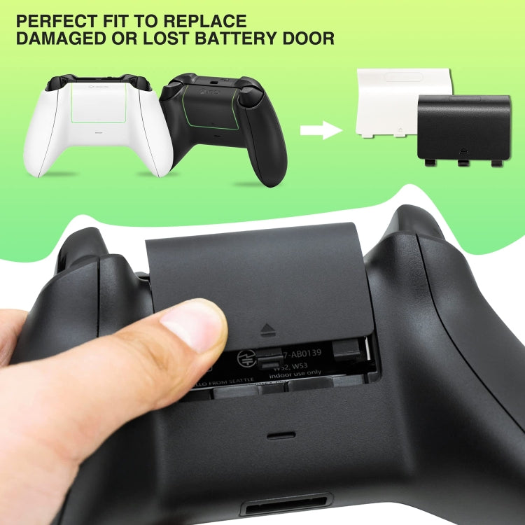 For Xbox One 5pcs Wireless Controller Battery Cover Replacement Battery Doors(Black) - XBOX Spare Parts by PMC TechLife | Online Shopping South Africa | PMC TechLife