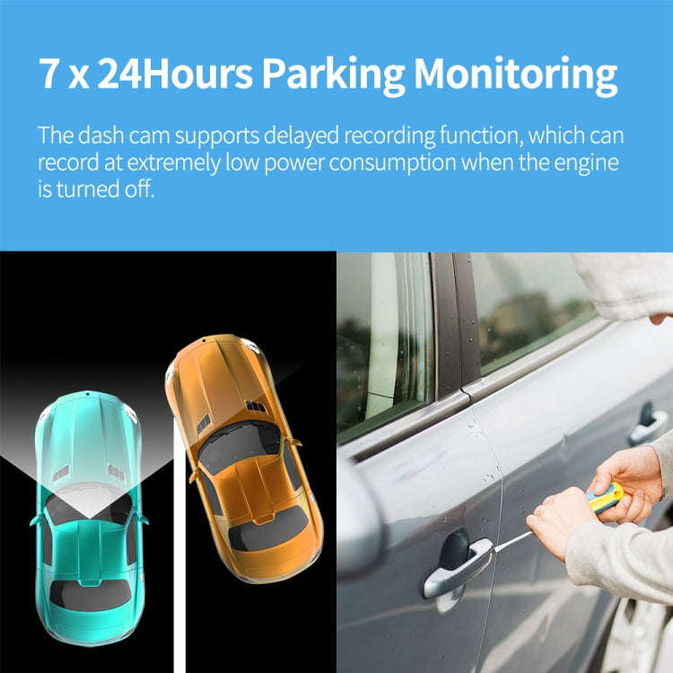 FISANG Wireless WIFI Single Recording 2K HD Night Vision Car Recorder(K03) - Car DVRs by FISANG | Online Shopping South Africa | PMC Jewellery | Buy Now Pay Later Mobicred