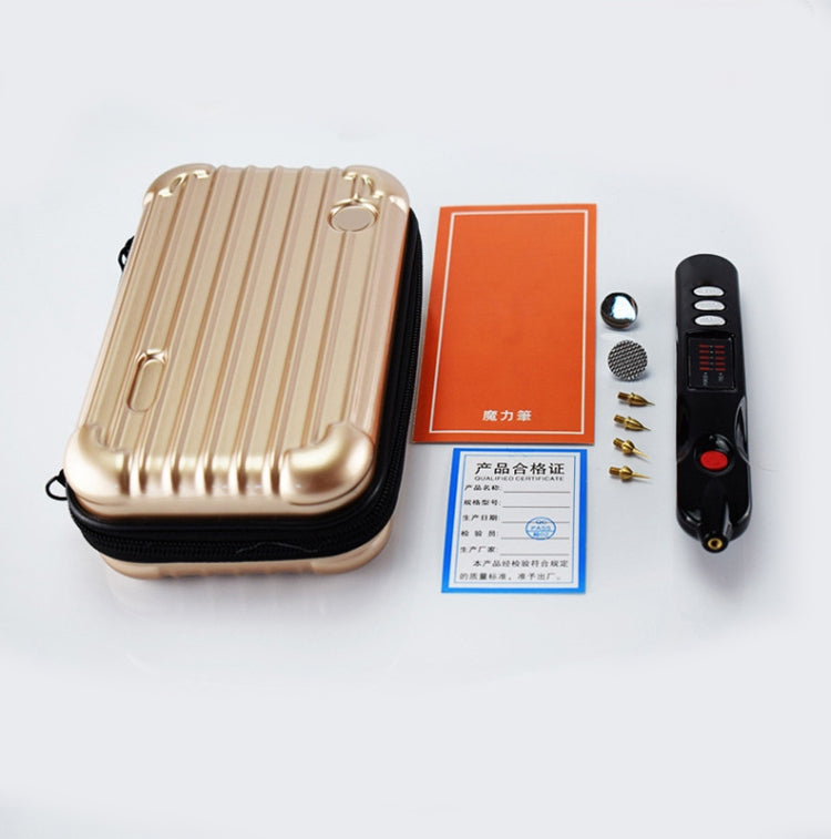 Spot Mole Pen Spot Removal Instrument Home Beauty Instrument, Spec: Charging Model EU Plug(Golden) - Beauty Instrument by PMC TechLife | Online Shopping South Africa | PMC TechLife
