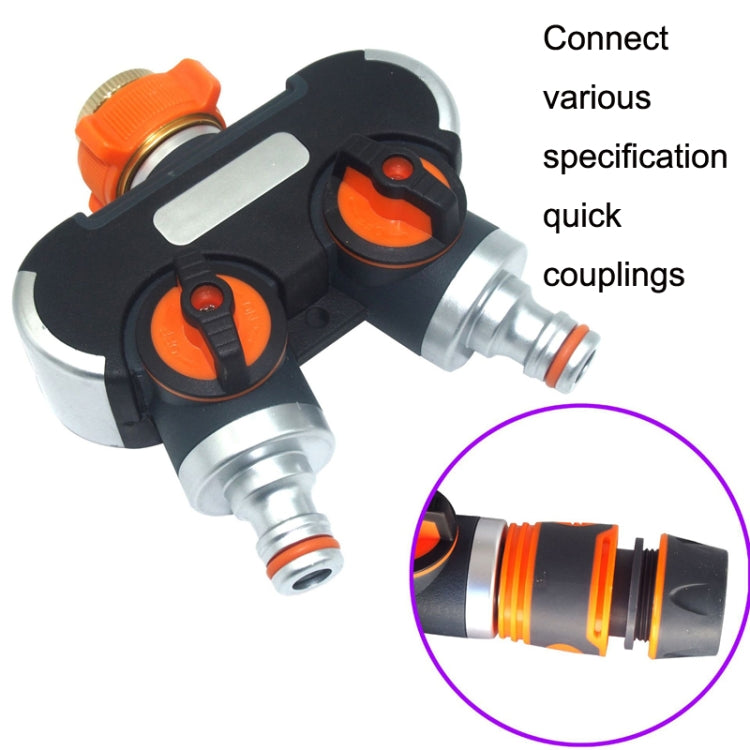 Garden Irrigation And Watering One Pass Two Faucet Water Divider With Copper Adapter - Watering & Irrigation by PMc TechLife | Online Shopping South Africa | PMc TechLife | Buy Now Pay Later Mobicred