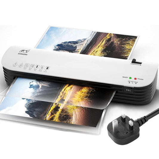 Osmile SL299 A4 Laminator Cold Hot Lamination Photo File Laminating Machine(UK Plug) - Photo Film Covering Machine by Osmile | Online Shopping South Africa | PMC Jewellery | Buy Now Pay Later Mobicred