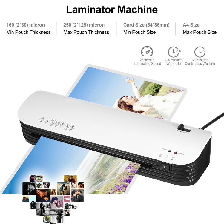 Osmile SL299 A4 Laminator Cold Hot Lamination Photo File Laminating Machine(US Plug) - Photo Film Covering Machine by Osmile | Online Shopping South Africa | PMC Jewellery | Buy Now Pay Later Mobicred