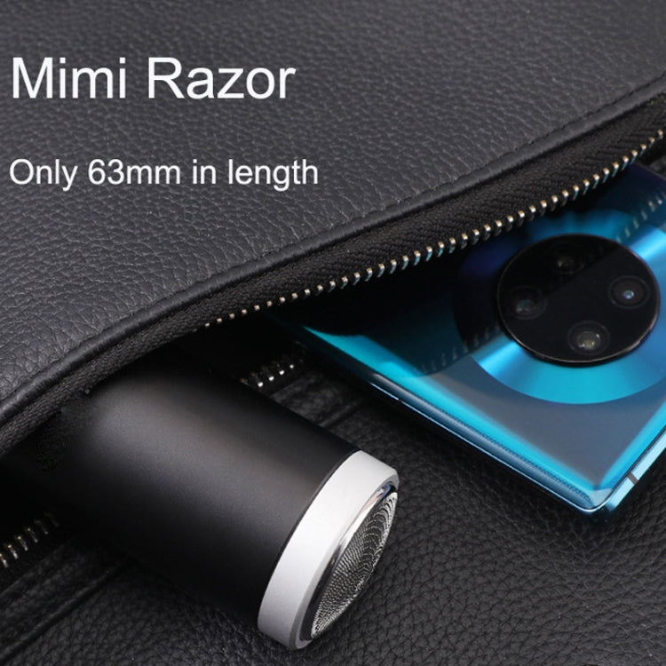 Motorized Men Mini Travel Portable Beard Razor Washable(Black) - Shavers & Accessories by PMC TechLife | Online Shopping South Africa | PMC TechLife | Buy Now Pay Later Mobicred
