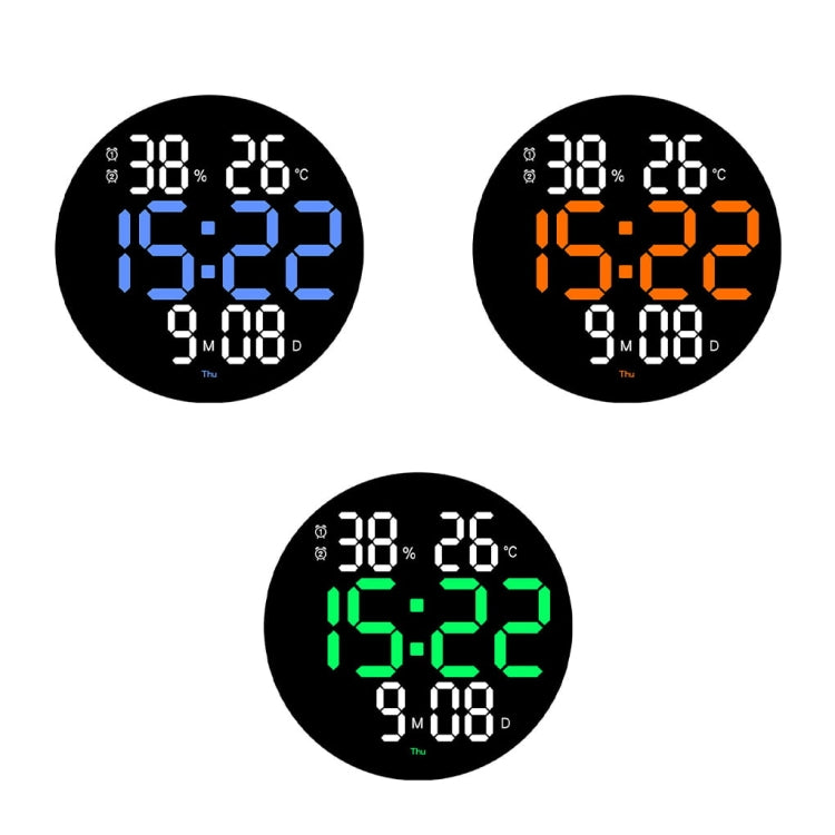 10-Inch Led Digital Wall Clock 2-Color Large Screen Electronic Clock With Temperature Display(Orange) - free shipping - PMc TechLife - Order now!