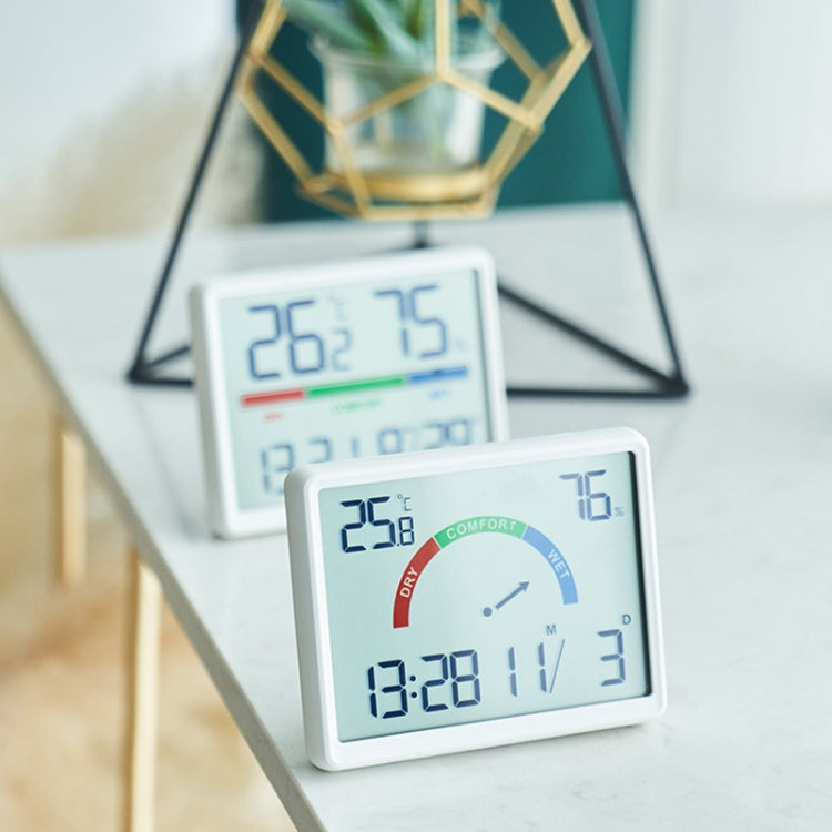 Magnetic LCD Digital Aalarm Clock Large Screen With Temperature Humidity Display(9905 White) - Alarm Clocks by PMc TechLife | Online Shopping South Africa | PMc TechLife | Buy Now Pay Later Mobicred