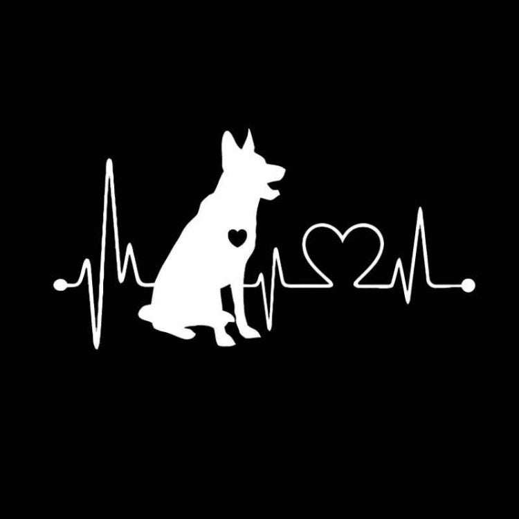 10pcs German Shepherd Cartoon Animal Car Sticker(White) - Decorative Sticker by PMC TechLife | Online Shopping South Africa | PMC TechLife | Buy Now Pay Later Mobicred
