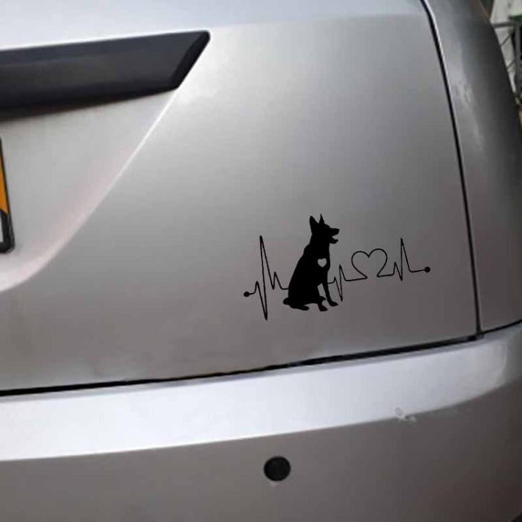 10pcs German Shepherd Cartoon Animal Car Sticker(Black) - Decorative Sticker by PMC TechLife | Online Shopping South Africa | PMC TechLife | Buy Now Pay Later Mobicred