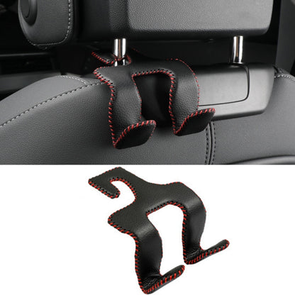 Car Double Hook Stainless Steel Rear Headrest Mobile Phone Holder(Black Red Line) - Auto Fastener & Clips by PMC Jewellery | Online Shopping South Africa | PMC Jewellery | Buy Now Pay Later Mobicred