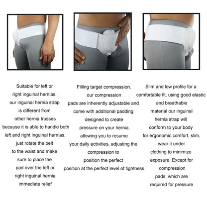 Adult Hernia Belt Groin Protection Belt, Color: White - Massage & Relaxation by PMC Jewellery | Online Shopping South Africa | PMC Jewellery