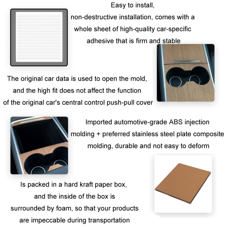 For Tesla Model3/Y Central Control Panel Modification Anti-Scratch Protective Sticker(Carbon Fiber Matte) - Car Interior Mouldings by PMC TechLife | Online Shopping South Africa | PMC TechLife | Buy Now Pay Later Mobicred