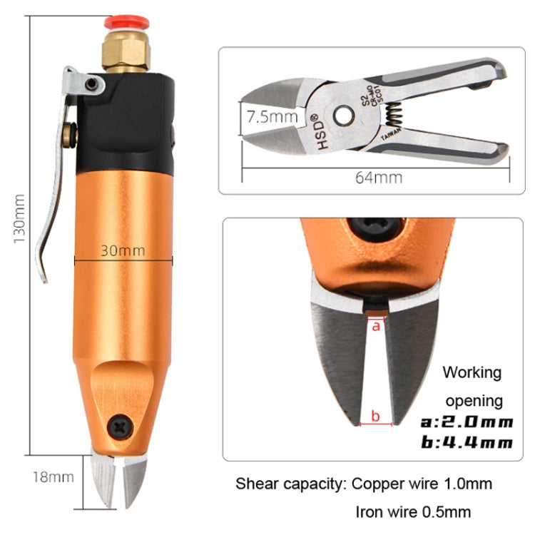 HSD HS-5+S2 Cut Metal Set 2 In 1 Pneumatic Snip Plier Cutting Metal Plastic Model Scissor Tool - Pliers by HSD | Online Shopping South Africa | PMC Jewellery | Buy Now Pay Later Mobicred