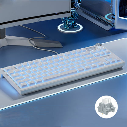 LANGTU LT84 Mechanical Luminous Keyboard, Style: Wired Single-mode Silver Gray Shaft (White) - Wired Keyboard by LANGTU | Online Shopping South Africa | PMC Jewellery | Buy Now Pay Later Mobicred