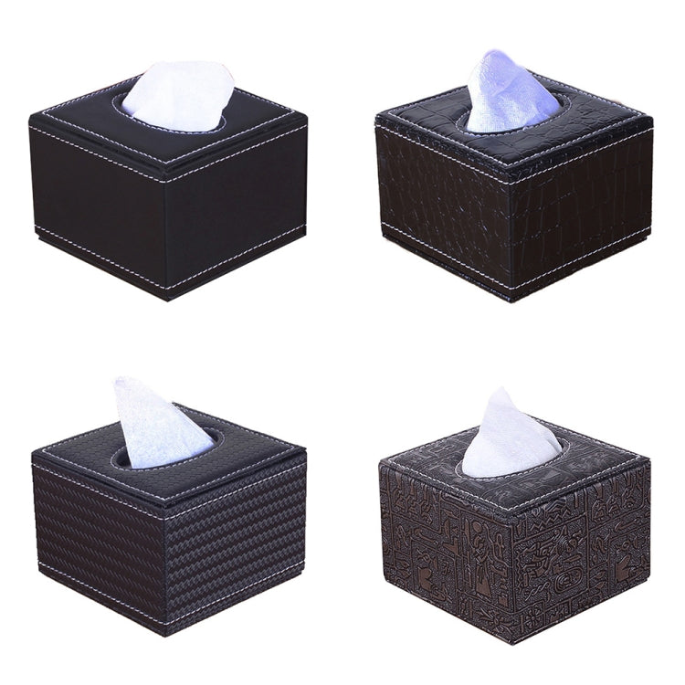 Crocodile Pattern Hotel Restaurant Leather Square Paper Box Car Tissue Box - Tissue Boxes by PMC TechLife | Online Shopping South Africa | PMC TechLife | Buy Now Pay Later Mobicred