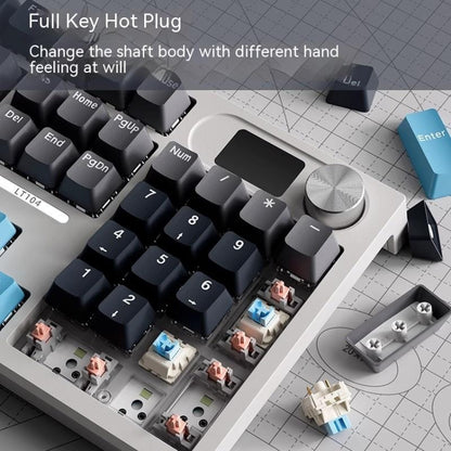 LANGTU LT104 Mechanical Keyboard Backlight Display Flexible DIY Keyboard, Style: Wired Color Screen RGB (Deep Gray) - Wired Keyboard by LANGTU | Online Shopping South Africa | PMC Jewellery | Buy Now Pay Later Mobicred