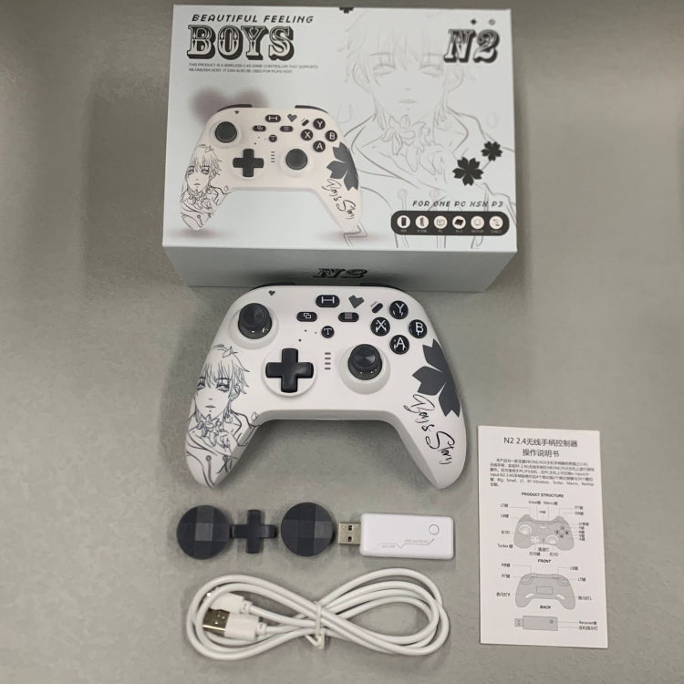 N2 Wireless 2.4G Controller Gamepad For Xbox One/One S/One X/Series S/Series X/PC Windows(Comic Boy) - Gamepad by PMC TechLife | Online Shopping South Africa | PMC TechLife