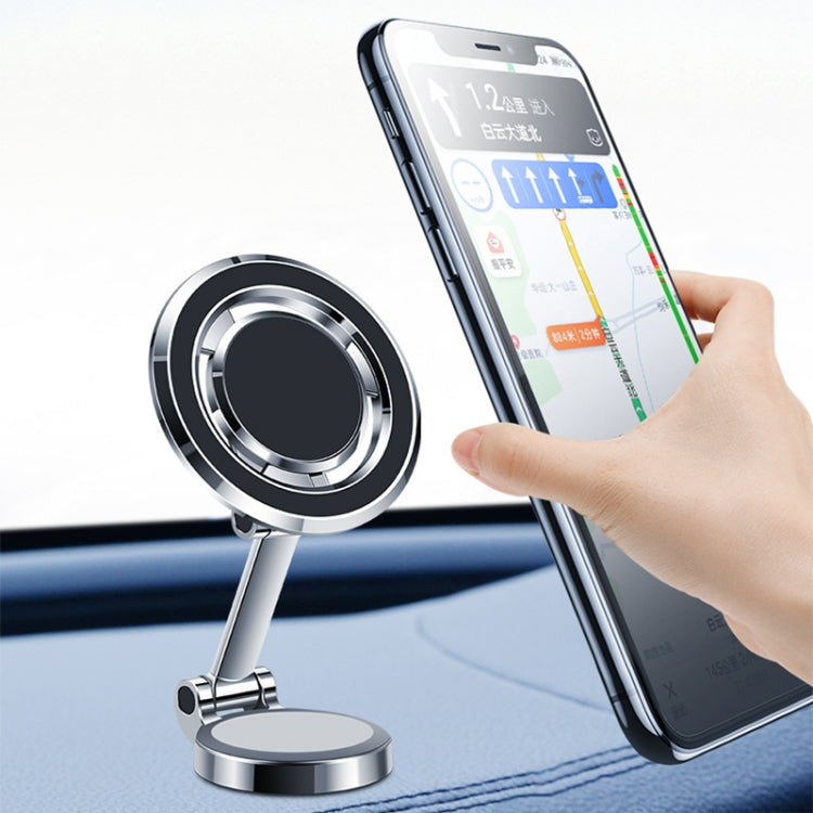 Dashboard Magnetic Navigation Foldable Universal Car Phone Holder(Black) - Car Holders by PMC TechLife | Online Shopping South Africa | PMC TechLife | Buy Now Pay Later Mobicred