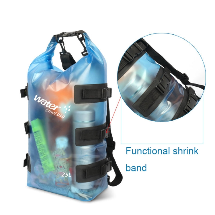 Translucent Waterproof Swimming Backpack Beach Outdoor Water Sports Waterproof Bucket(Blue) - Waterproof Bags by PMC Jewellery | Online Shopping South Africa | PMC Jewellery