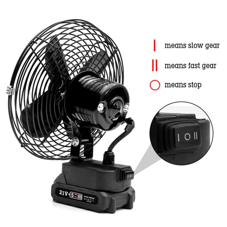 HILDA Portable Powerful Fan Outdoor Hair Dryer, With EU Plug Adaptor, Style: 6 inch With 2 Battery (1500mAh) - Electric Fans by HILDA | Online Shopping South Africa | PMC Jewellery | Buy Now Pay Later Mobicred