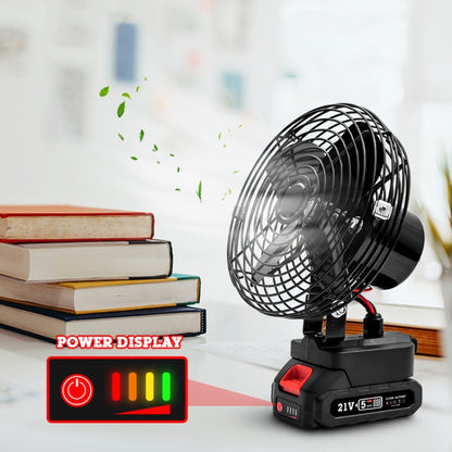 HILDA Portable Powerful Fan Outdoor Hair Dryer, With EU Plug Adaptor, Style: 8 inch With 2 Battery (3000mAh) - Electric Fans by HILDA | Online Shopping South Africa | PMC Jewellery | Buy Now Pay Later Mobicred