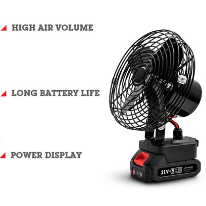 HILDA Portable Powerful Fan Outdoor Hair Dryer, With US Plug Adaptor, Style: 6 inch With 1 Battery(1500mAh) - Electric Fans by HILDA | Online Shopping South Africa | PMC Jewellery | Buy Now Pay Later Mobicred