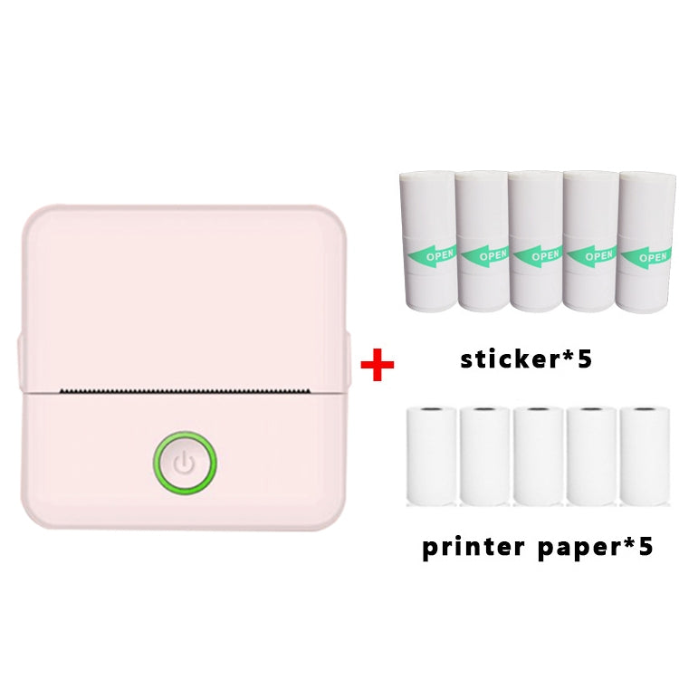 X6 200DPI Student Homework Printer Bluetooth Inkless Pocket Printer Pink 5 Printer Paper+5 Stickers - Printer by PMC TechLife | Online Shopping South Africa | PMC TechLife | Buy Now Pay Later Mobicred