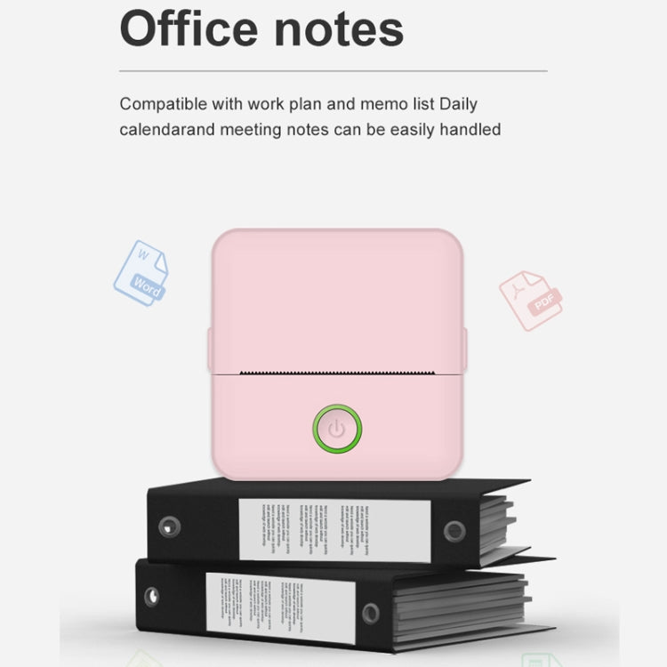 X6 200DPI Student Homework Printer Bluetooth Inkless Pocket Printer Pink 5 Printer Paper+5 Stickers - Printer by PMC TechLife | Online Shopping South Africa | PMC TechLife | Buy Now Pay Later Mobicred