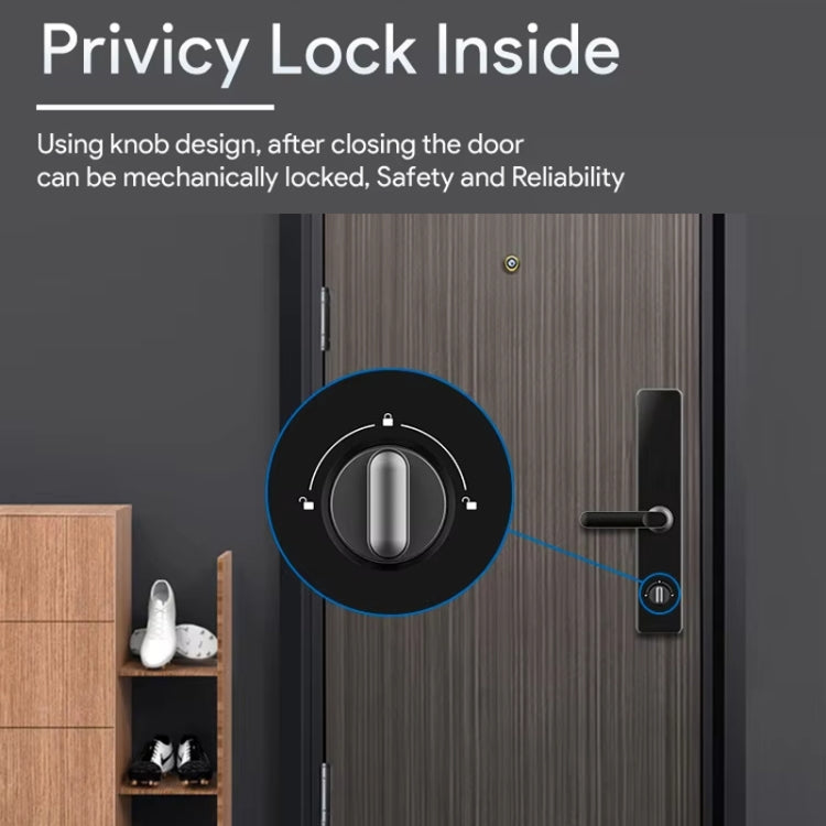 A60 Smart Fingerprint Password Door Lock With Doorbell, Spec: Basic Version Gray - Door Lock by PMc TechLife | Online Shopping South Africa | PMc TechLife | Buy Now Pay Later Mobicred