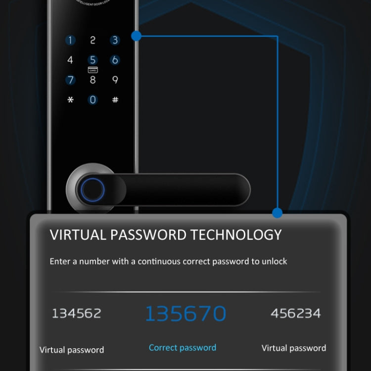 A60 Smart Fingerprint Password Door Lock With Doorbell, Spec: Basic Version Gray - Door Lock by PMc TechLife | Online Shopping South Africa | PMc TechLife | Buy Now Pay Later Mobicred