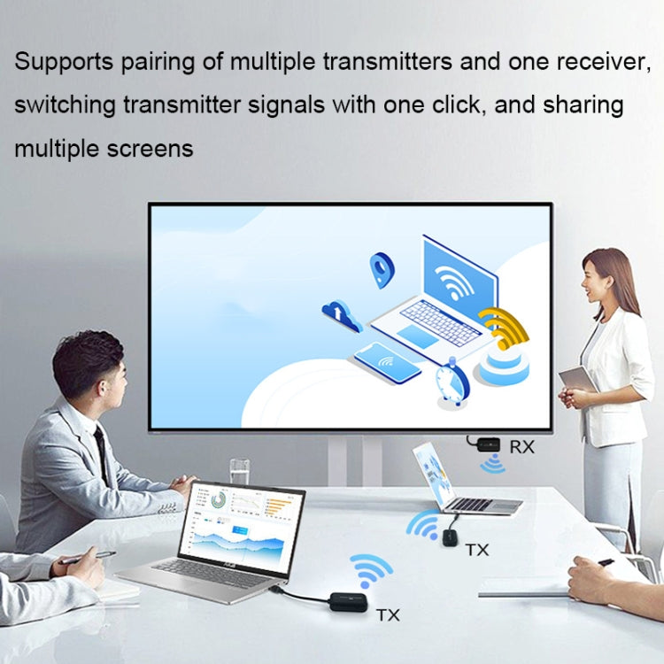 PWAY DT248W-H 30m Wireless HD Screen Projector Office Conference Screen Sharing Device(Type-C Interface) - free shipping - PMC TechLife - Order now!