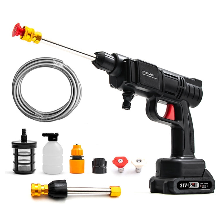 HILDA 21V High Pressure Water Torch Lithium Car Washer Plastic Package, Model: US Plug + 1 Battery - free shipping - PMC TechLife - Order now!