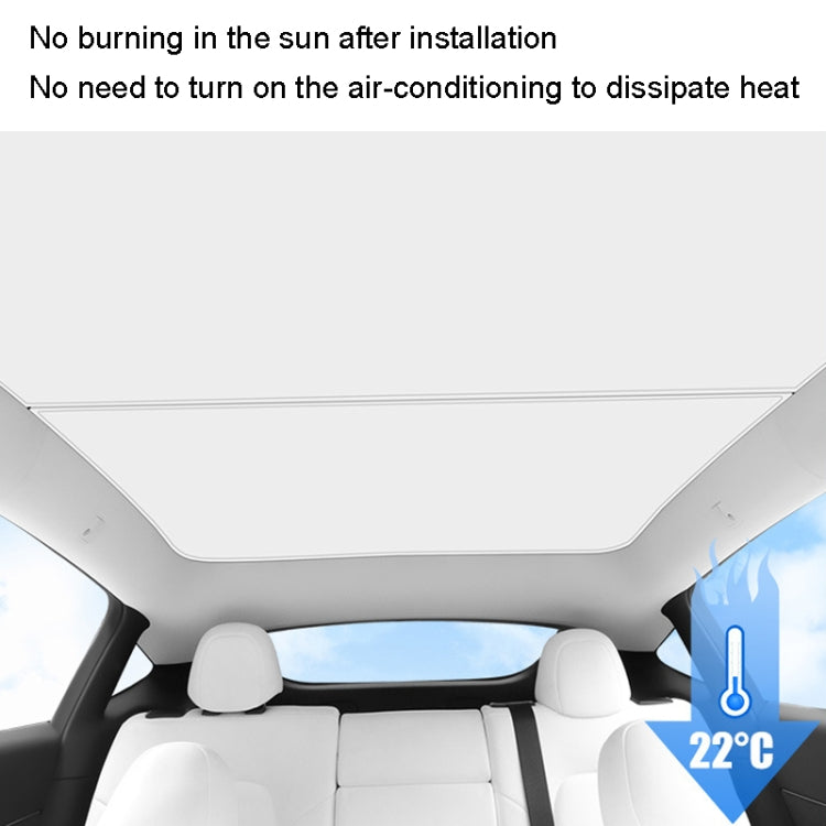 3pcs /Set For Tesla Model Y Ice Crystal Sunshade Car Roof Front And Rear Sunroof Shade(Black) - Window Foils & Solar Protection by PMC Jewellery | Online Shopping South Africa | PMC Jewellery | Buy Now Pay Later Mobicred