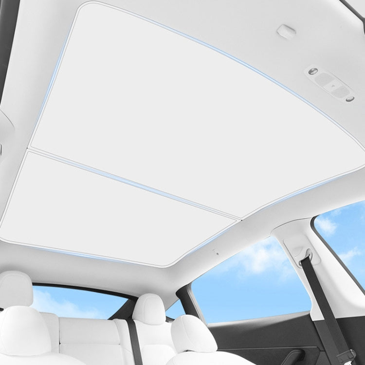 2pcs /Set For Tesla Model Y Ice Crystal Sunshade Car Roof Front And Rear Sunroof Shade(Black) - Window Foils & Solar Protection by PMC Jewellery | Online Shopping South Africa | PMC Jewellery | Buy Now Pay Later Mobicred